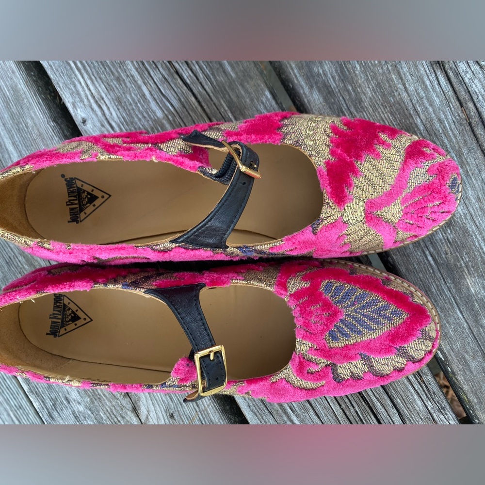 Fluevogs Biblio Barnett Pink Tapestry W9